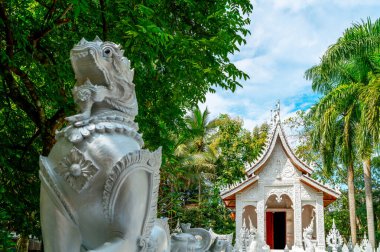 Güzel binalar eski tapınaklarda Xishuangbanna, Yunnan, Çin.