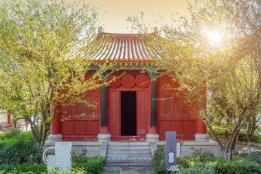 Şehrin tarihi binaları, Qujing, Yunnan, Çin.