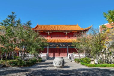 Şehrin tarihi binaları, Qujing, Yunnan, Çin.