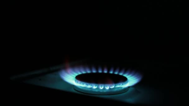 Running Out Gas Apartment Night Stopping Flow Heat Stop — Vídeo de Stock