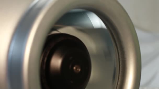 Detailní Záběr Odstředivých Ventilátorových Lopatek Ventilačním Systému — Stock video