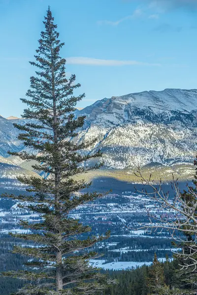 カナダのアルバータ州キャンモア近くのロッキー山脈 ストック画像