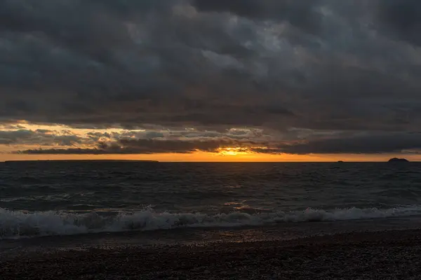 Güzel Superior Gölü Nün Yüzeyinde Gün Batımı Telifsiz Stok Imajlar