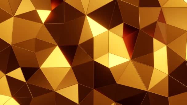Hintergrund Der Goldenen Dreiecke Animation Endlosschleife — Stockvideo