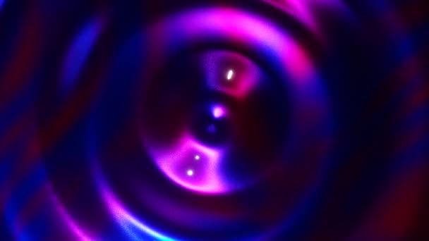 Azul Púrpura Girando Alrededor Fondo Negro Animación Bucle Infinito — Vídeos de Stock