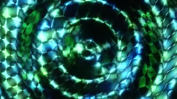 Zelený Modrý Kruhový Hologram Nekonečně Smyčková Animace — Stock video