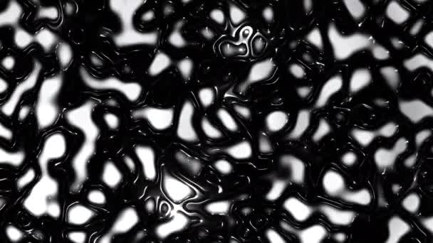 Czarno Białe Bąbelki Animacja Nieskończenie Pętlowa — Wideo stockowe