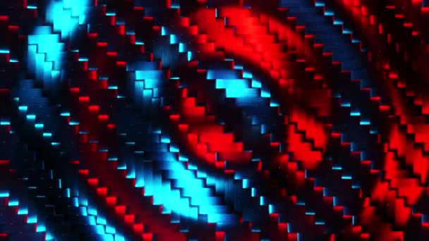 Blau Roter Carbonfaser Hintergrund Animation Endlosschleife — Stockvideo