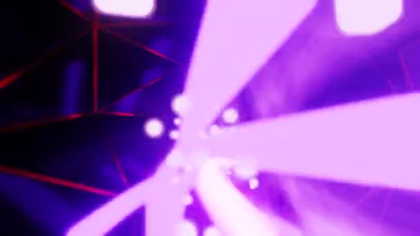 魔法の粒子がトンネルを飛ぶ 無限のループアニメーション — ストック動画