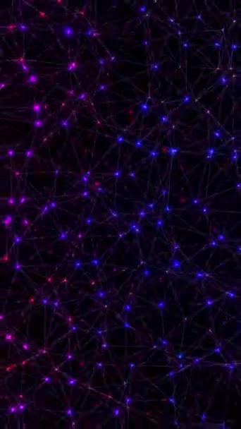 Voler dans l'espace. Vidéo en boucle verticale