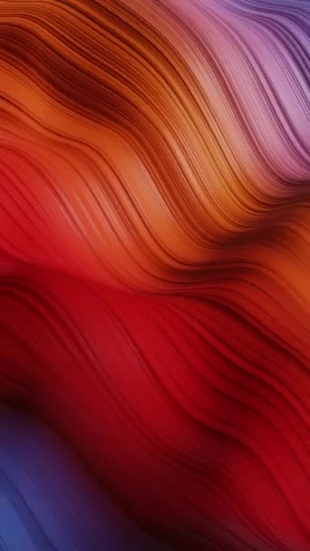 Multicolored Flag Gradient Fabric Fluttering Wind Vertical Looped Video — Stock Video