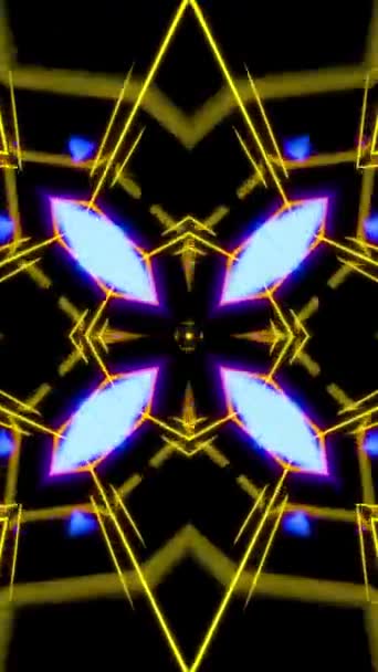 Vj垂直环路视频的Kaleidoscope视频背景 — 图库视频影像