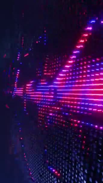 Visualisation Audio Sous Forme Ondes Lumineuses Vidéo Boucle Verticale — Video