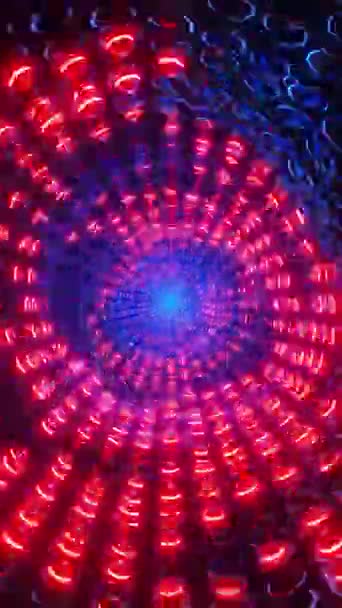 Dairesel Şekilli Neon Resim Dikey Döngü Videosu — Stok video