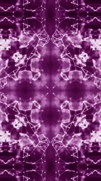 Loop Purple Neon Felidoscope Вертикальное Петлевое Видео — стоковое видео