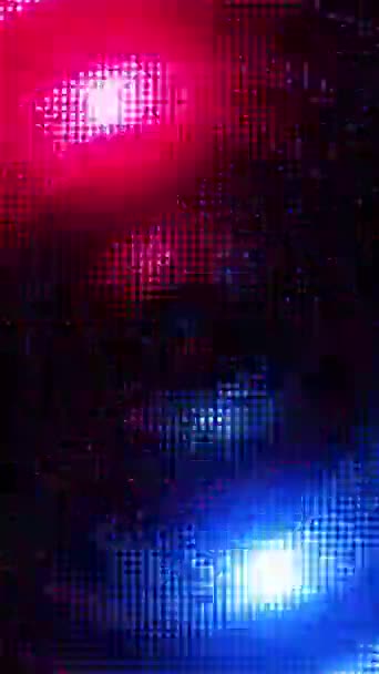 Çok Renkli Küpler Müziğin Ritmine Göre Titreşiyor Dikey Döngü Videosu — Stok video