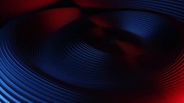 Mavi kırmızı arka plan, mimari fütüristik yapı. Döngü canlandırması.