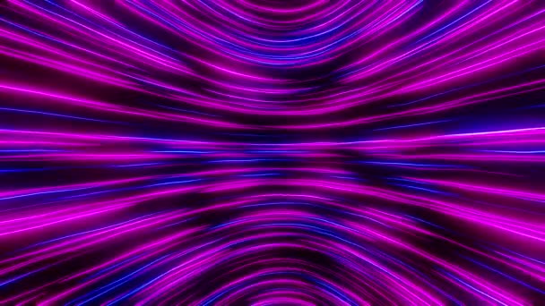 Flowing Abstract Neon Lines Loop Animation — Video