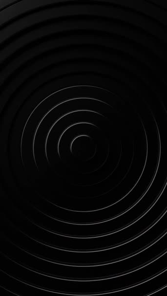 Fondo Negro Con Diseño Circular Centro Animación Vertical Bucle — Vídeo de stock