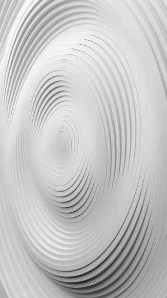 Objeto Circular Blanco Con Fondo Blanco Negro Animación Vertical Bucle — Vídeo de stock