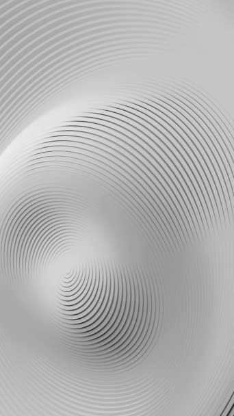 Weißes Kreisförmiges Objekt Mit Schwarzem Hintergrund Und Weißem Hintergrund Animation — Stockvideo