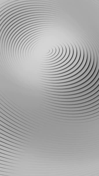 白い円形の物体は黒い背景と白い背景を有する 垂直ループアニメーション — ストック動画