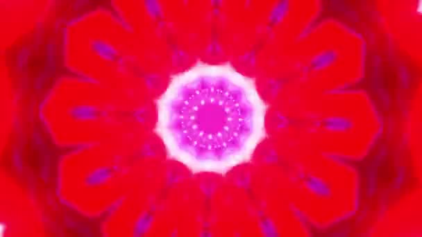 Niebieski Fioletowy Kwiat Niebieskim Centrum Otoczony Przez Mniejsze Niebieskie Czerwone — Wideo stockowe