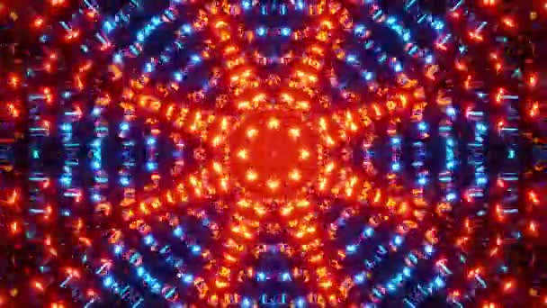 Kaleidoszkópos Fénykép Színes Mintákról Kaleidoszkóp Hurok — Stock videók