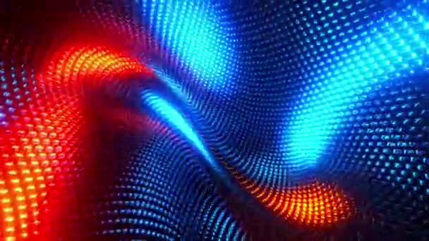 彩色网格的三维运动图形 无限循环动画 — 图库视频影像
