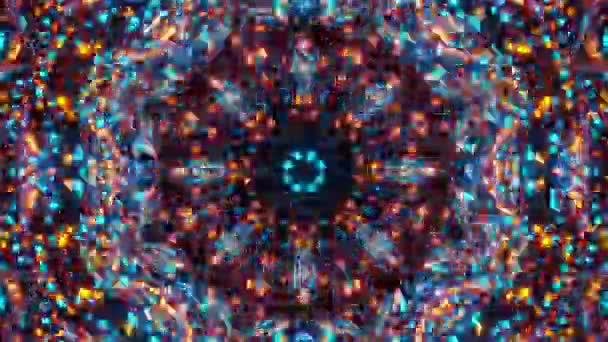 Kleurrijke Abstracte Animatie Van Caleidoscoop Kaleidoscoop Lus — Stockvideo