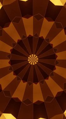 Çok renkli ve alışılmadık nesnelerin animasyonu. Kaleydoskop VJ döngü dikey. 3B görüntüleme