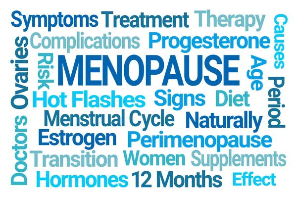 Menopause Word Cloud Auf Weißem Hintergrund — Stockfoto