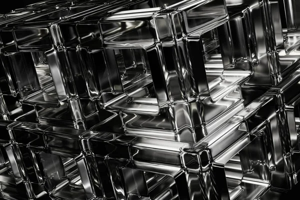 Glass Textured Illustration Abstract Cbues Grid Pattern — Fotografia de Stock