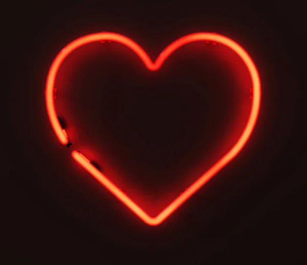 壁に輝く赤いネオンサインの3Dイラスト — ストック写真
