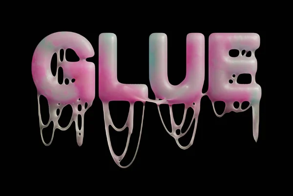 Biçimlendirilmiş 3D biçimlendirilmiş işaret başlığı GLUE ve kırpma yolu.