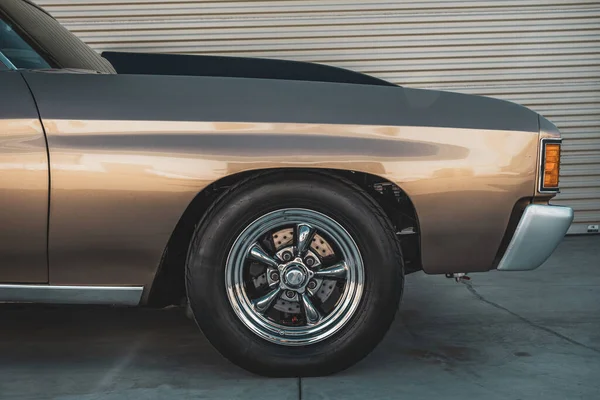 Vue Abstraite Profil Avant Muscle Américain Classique Drag Car — Photo