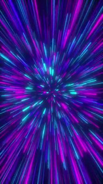 Soyut Renkli Işık Hızı Neon Çizgileri Döngüleme Arkaplanı