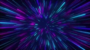 Soyut Renkli Işık Hızı Neon Çizgileri Döngüleme Arkaplanı