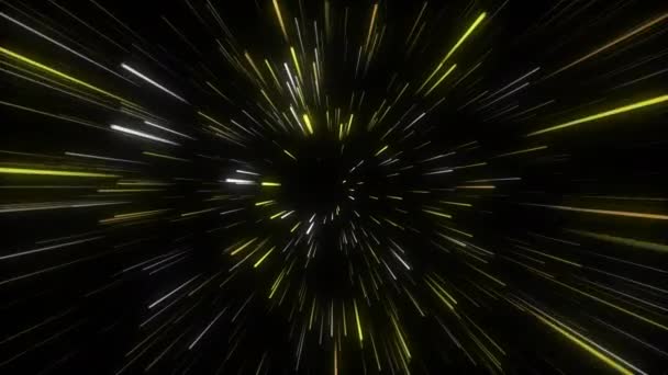 Abstrakt Farverig Lyshastighed Neon Streaks Looping Baggrund – Stock-video