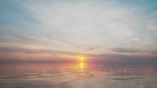 Beautiful Sunrise Sky Open Water Seascape Ocean Loop — Stock Video