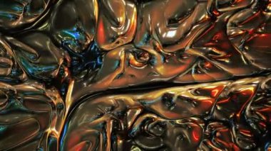 Soyut Bronz Sıvı Canlandırma Döngüsü Arkaplanı