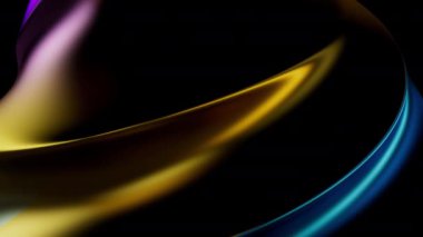 Soyut Renkli 3D Çarpık Şekil Arkaplan Döngüsü