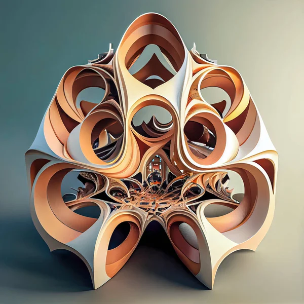 Parametric Designs Flat Background Intricate Elaborate Geometries Printing — Stock Photo, Image