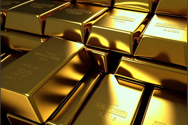 gold bar and investment coins. concept of savings and long-term earnings