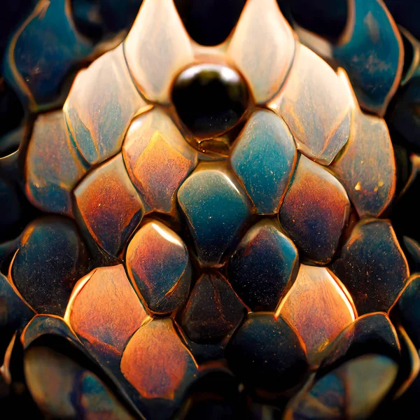 Geometric Texture Dragon Armadillo Scales Image Tough Skin Colored Scales — ストック写真