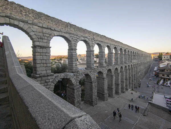 Echoes Roman Grandeur Majestic Segovia Aqueduct Testament Impecabil Pentru Strălucirea — Fotografie, imagine de stoc