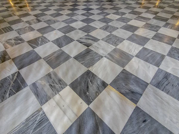 Symmetrie Elegantie Losgelaten Boeiend Marmer Geruit Vloer Ontwerp Voor Stijlvolle — Stockfoto