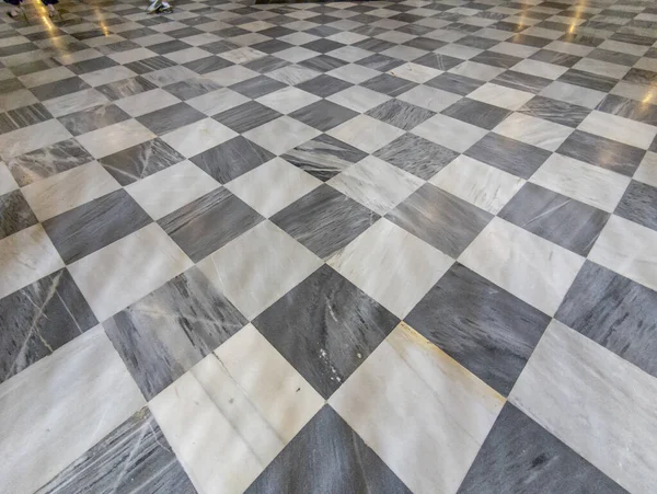 Symetria Elegancja Uwolniona Urzekający Marmur Projekt Podłogi Kratkę Dla Stylowych — Zdjęcie stockowe