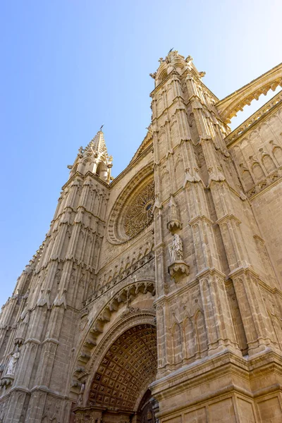 Spain Sacred Stone Exterior Glory Mallorca Cathedral — Stock Photo, Image