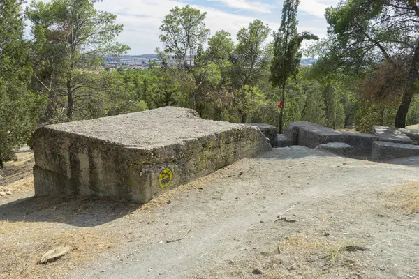 Madrid Tarihi Sığınağı Spanyol Savaşı Nın Kalıntıları Çatışmalara Hikayelere Zaman — Stok fotoğraf